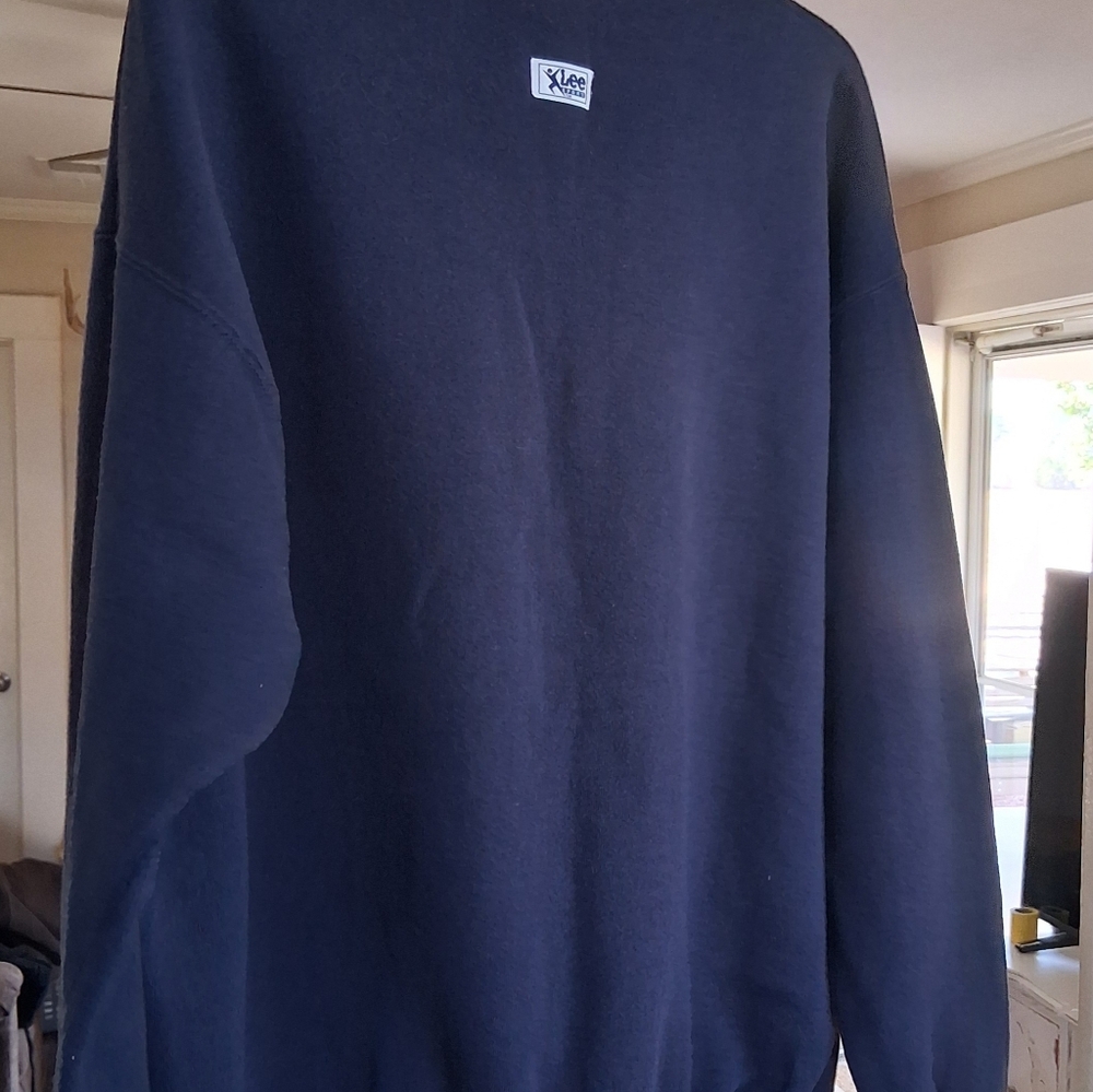Vintage 1995 Braves World Series Sweatshirt Sz Large runs smaller Navy Blue - Picture 2 of 6